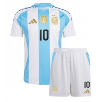 Fotbalové Dres Argentina Lionel Messi #10 Dětské Domácí Copa America 2024 Krátký Rukáv (+ trenýrky)